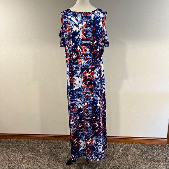 Relativity short sleeve cold shoulder scoop neck plus size midi Dress size XL - Picture 5 of 13